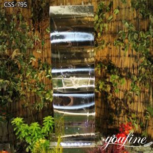 Stainless Steel Fountain Modern Water Feature for Sale CSS-795