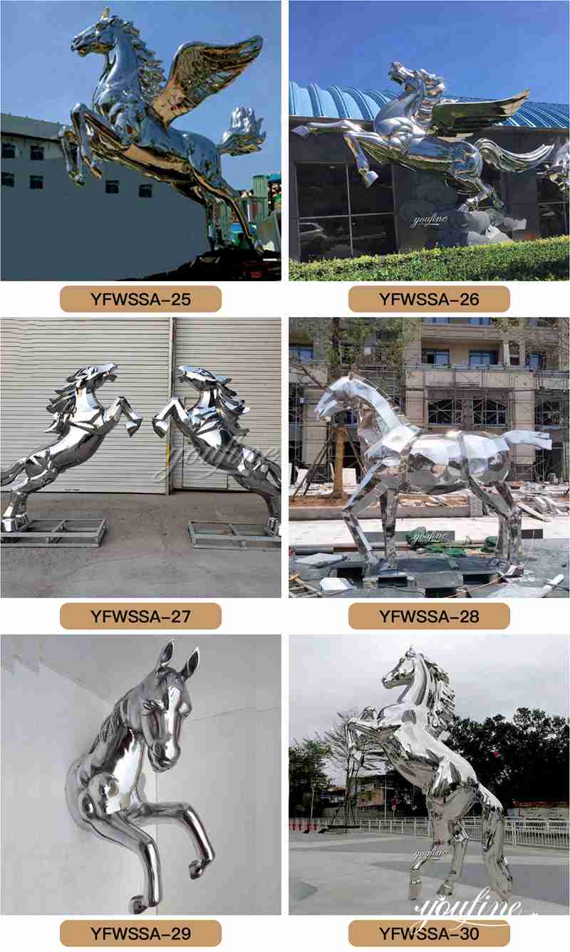 stainless steel horse statue- YouFine Sculpture (1)