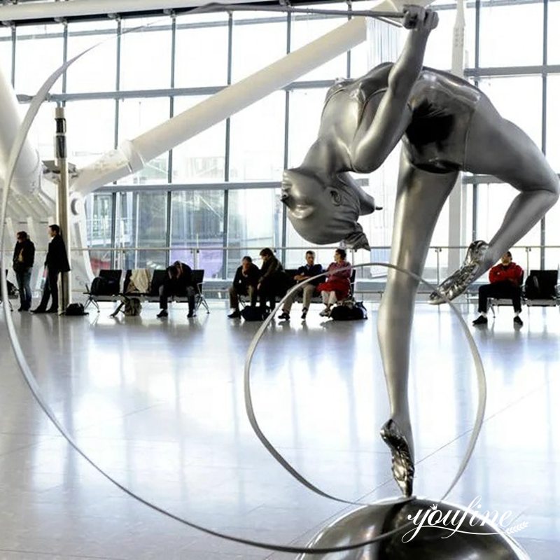 Gymnastics Sculpture Modern Stainless Steel Art Decor Supplier CSS-691 - Center Square - 4