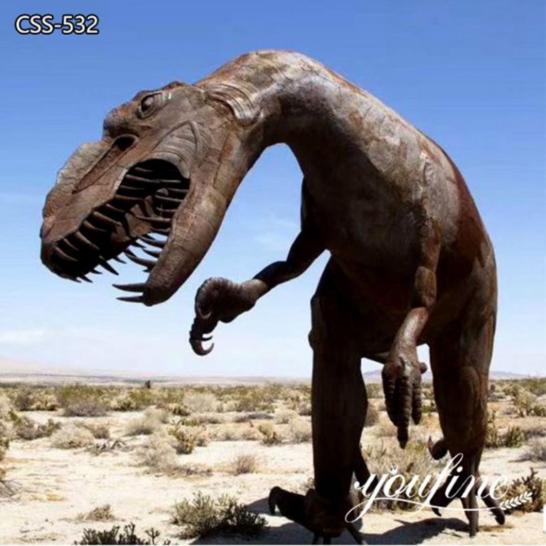 Metal Tyrannosaurus Rex Statue in Borrego Springs YouFine Sculpture