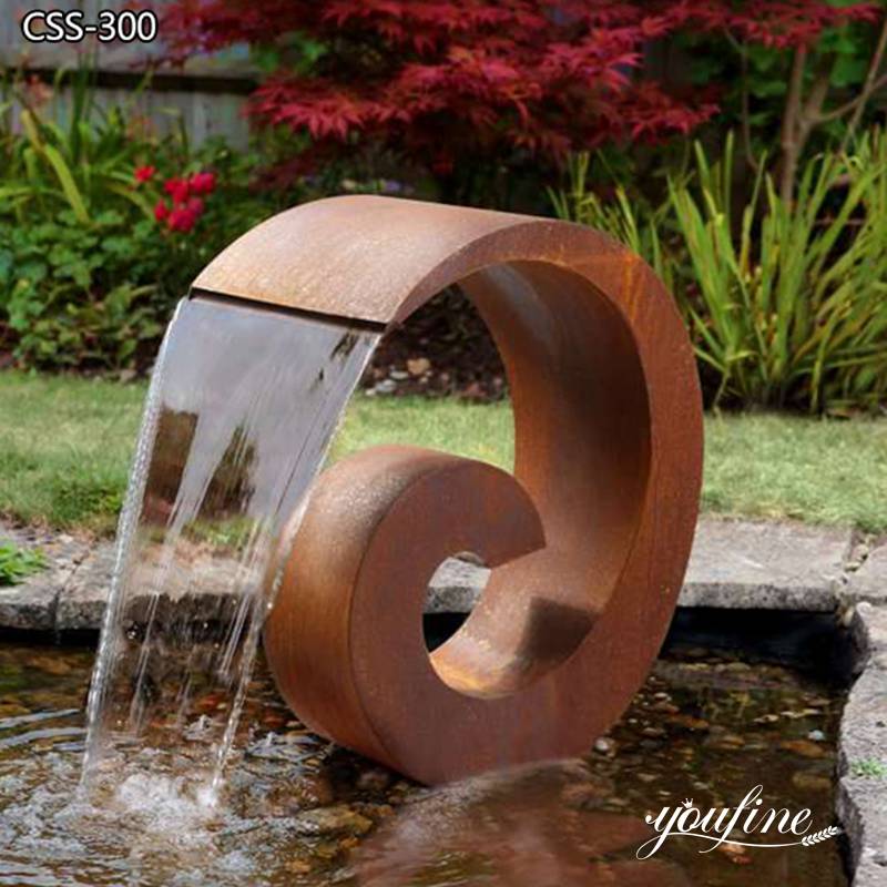 Newly Design Corten Steel Water Feature Fountain for Sale CSS-300 (2)