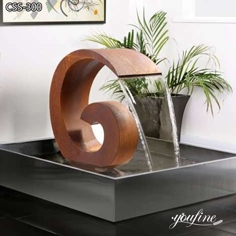 Newly Design Corten Steel Water Feature Fountain for Sale CSS-300 (3)
