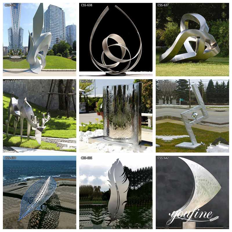 Hollow Sculpture Modern Stainless Steel Art Design for Sale CSS-449 - Center Square - 2