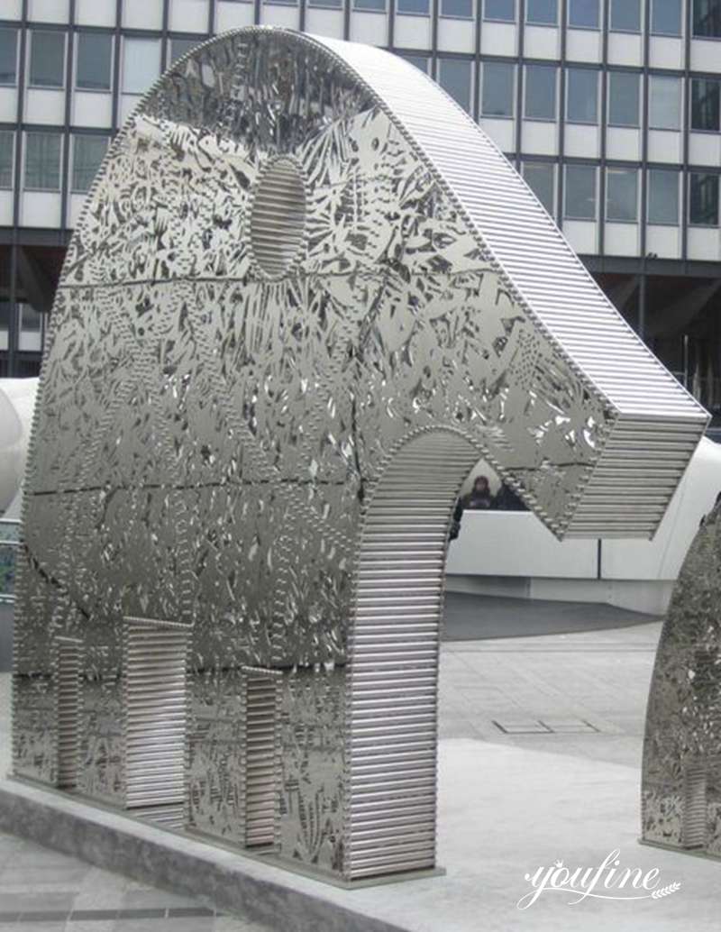 Large Metal Elephant Sculpture Trio Elephants Design for Sale CSS-824 - Garden Metal Sculpture - 2