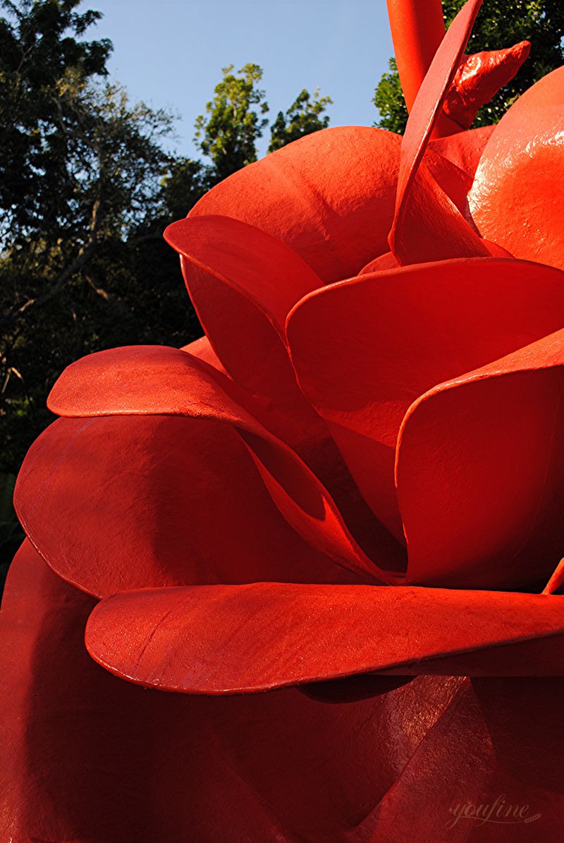 giant metal flower sculpture