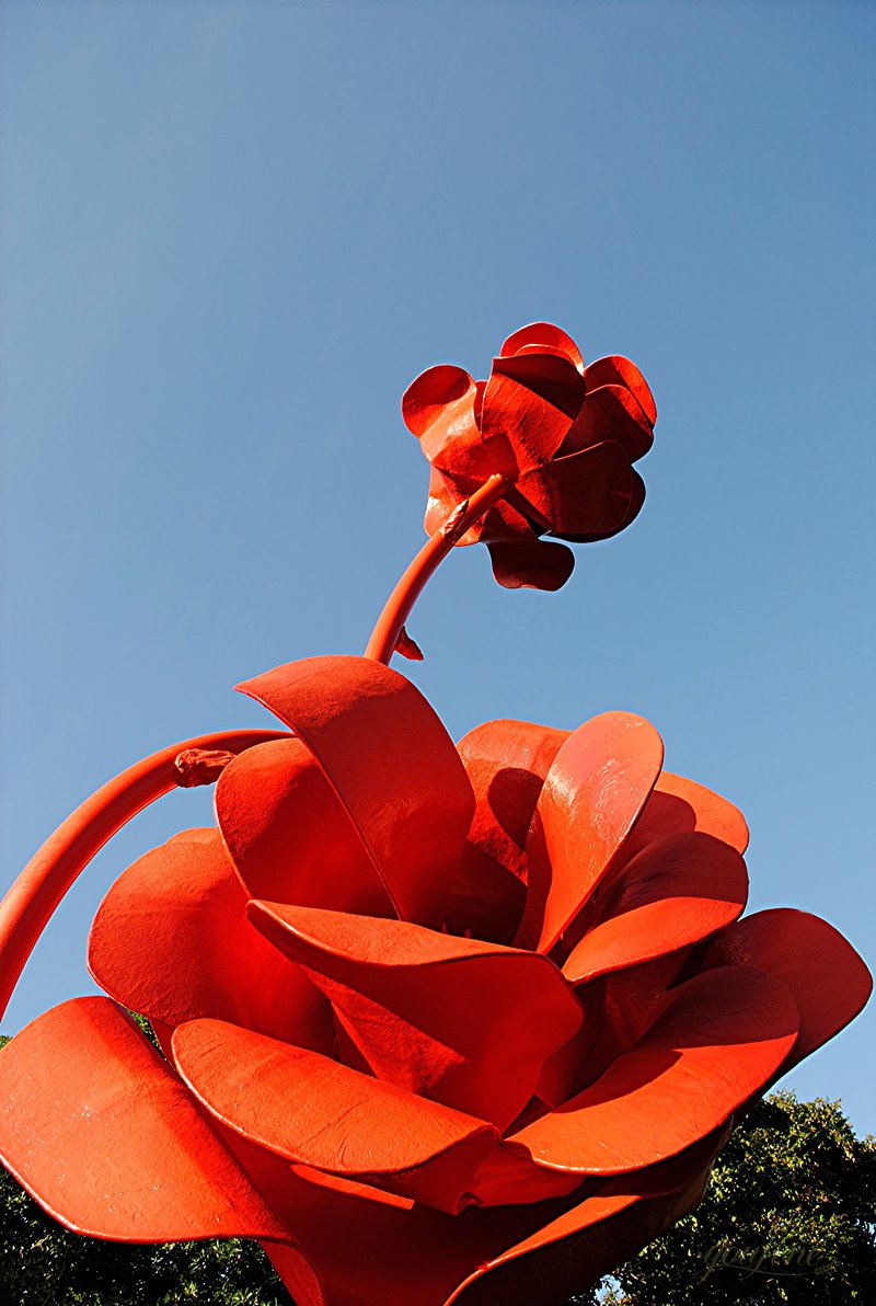 giant metal flower sculpture