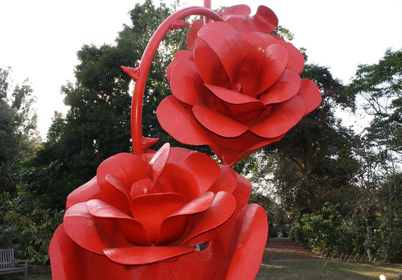 giant metal flower sculpture