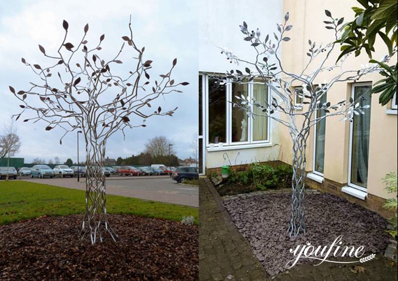 metal tree sculpture free standing - YouFine Sculpture