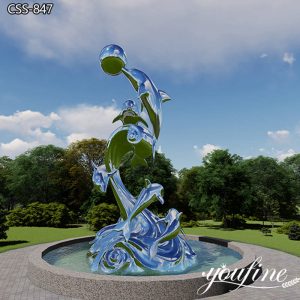 2022 Newly Design Metal Outdoor Dolphin Fountain for Pool CSS-847