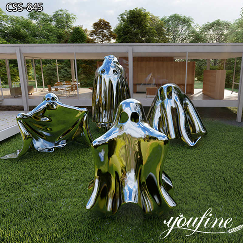 Cute Ghost Statue Polished Stainless Steel Decor for Sale CSS-845 (2)