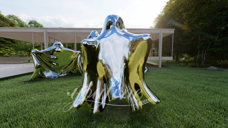 Cute Ghost Statue Polished Stainless Steel Decor for Sale CSS-845 - Garden Metal Sculpture - 6