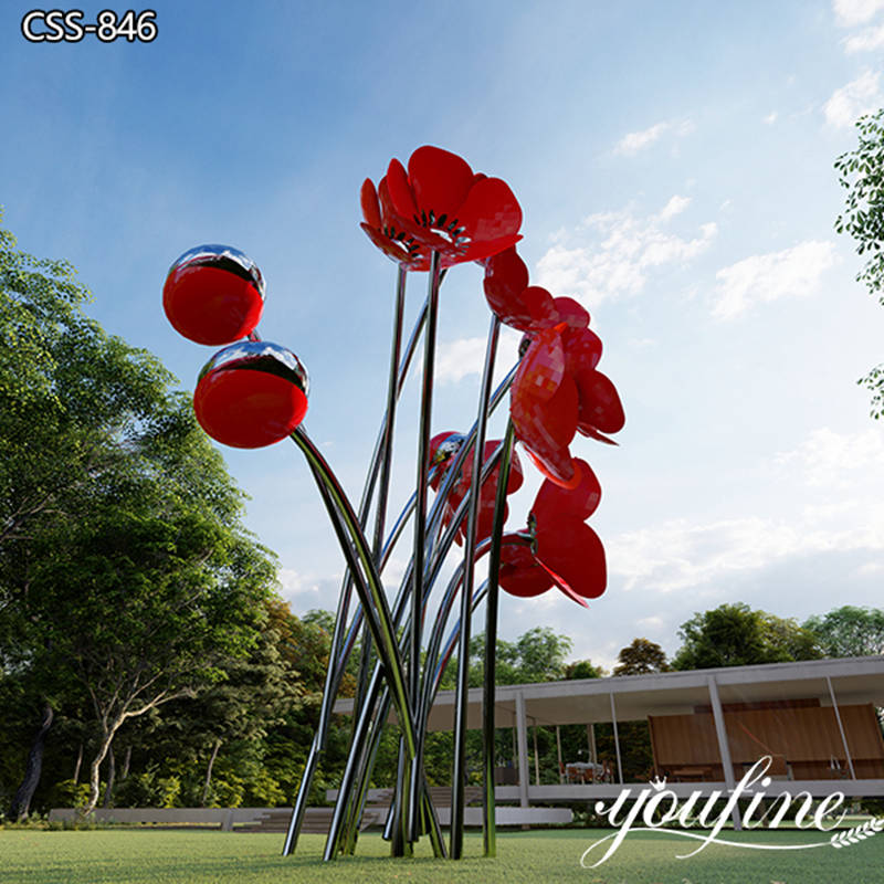 Giant Metal Flower Sculpture 2022 Newly Design for Sale css-846 (2)