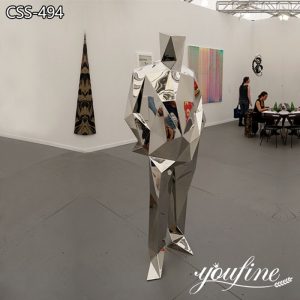 Metal Geometric Figure Faceted Sculpture Art Decor for Sale CSS-494