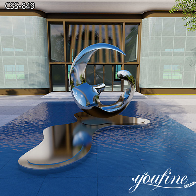 garden mirror water feature - YouFine Sculpture (1)