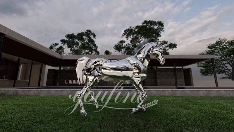 Modern Outdoor Metal Unicorn Sculpture for Sale CSS-836 - Garden Metal Sculpture - 5