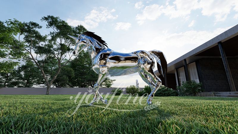 Modern Outdoor Metal Unicorn Sculpture for Sale CSS-836 - Garden Metal Sculpture - 4
