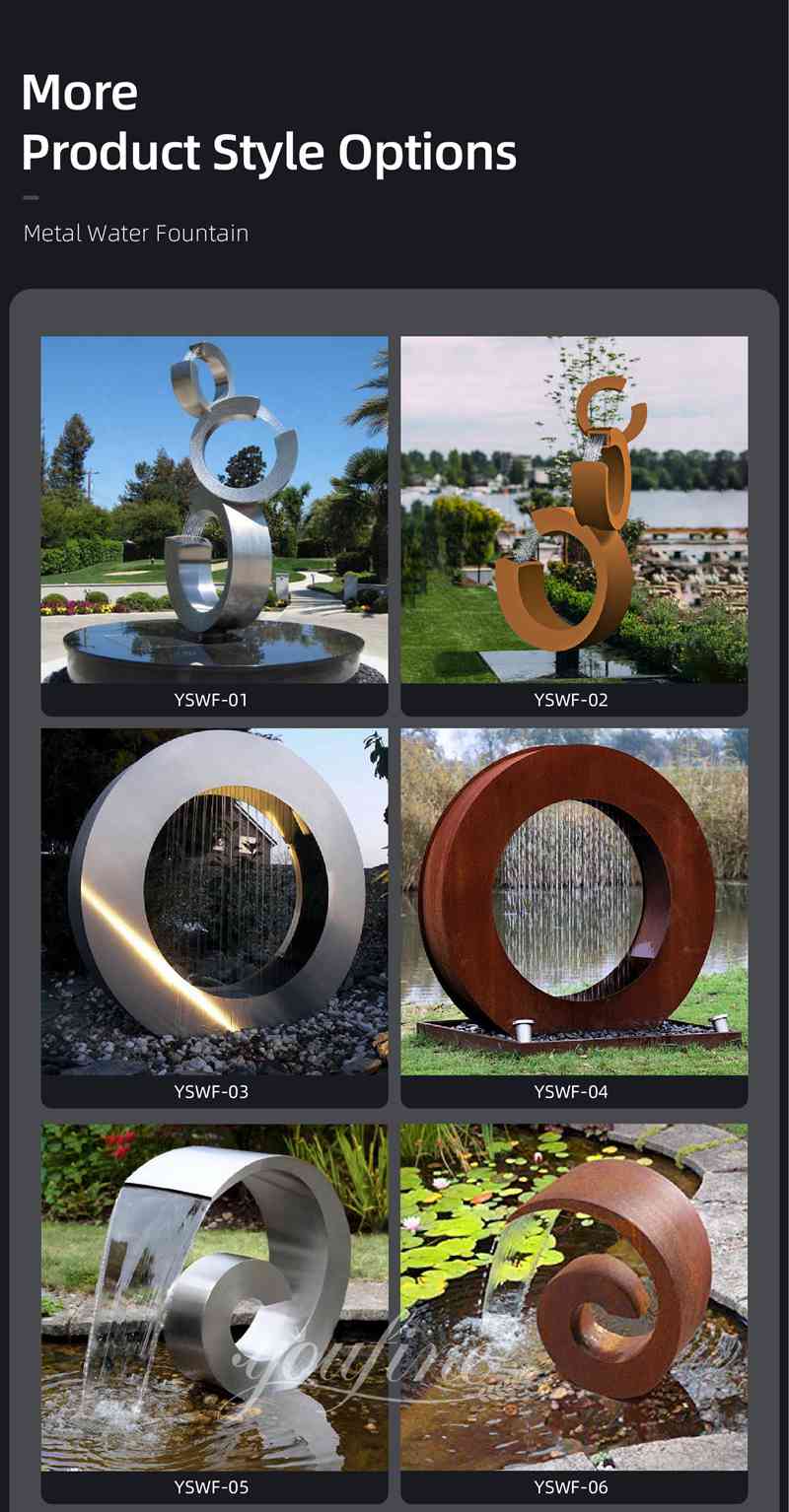 metal water feature - YouFine Sculpture (3)