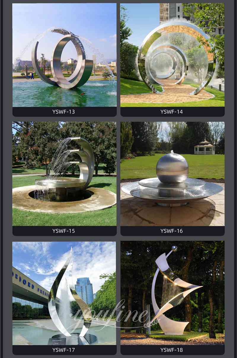 Stainless Steel Sphere Water Fountain Modern Feature for Sale CSS-835 - Abstract Water Sculpture - 9