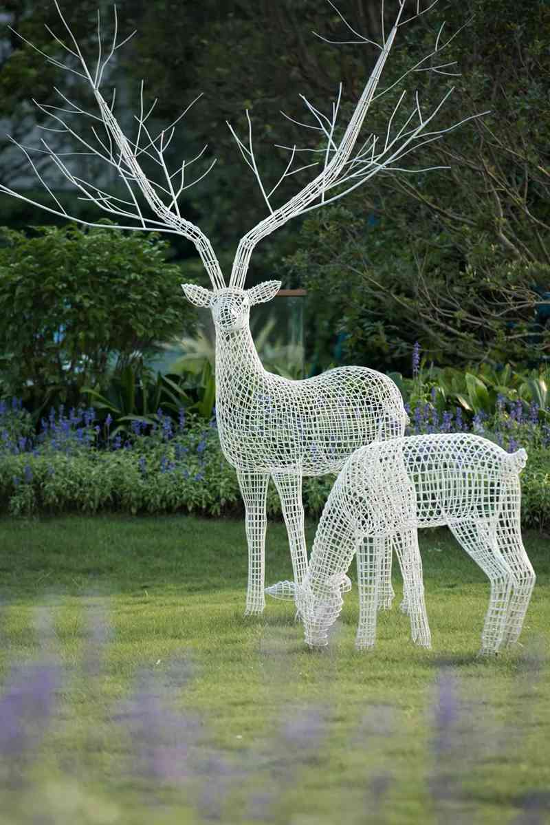 openwork deer sculpture - YouFine Sculpture (2)