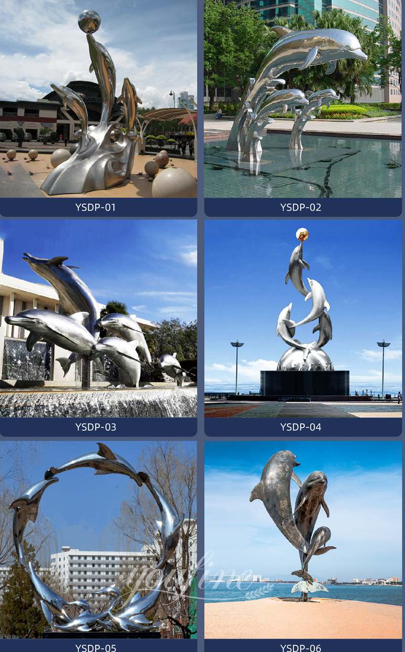 2022 Newly Design Metal Outdoor Dolphin Fountain for Pool CSS-847 - Large Metal Water Fountain - 5