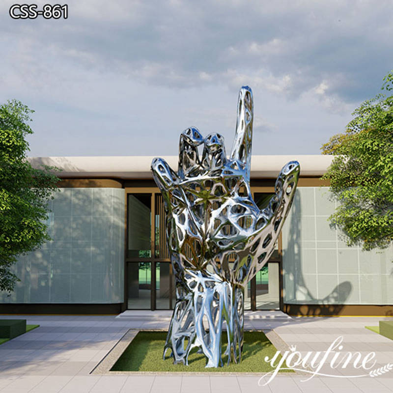 Large Outdoor Hollow Metal Hand Sculpture for Sale CSS-861 (3)