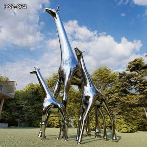 Metal Abstract Outdoor Giraffe Statue Decor for Garden CSS-864