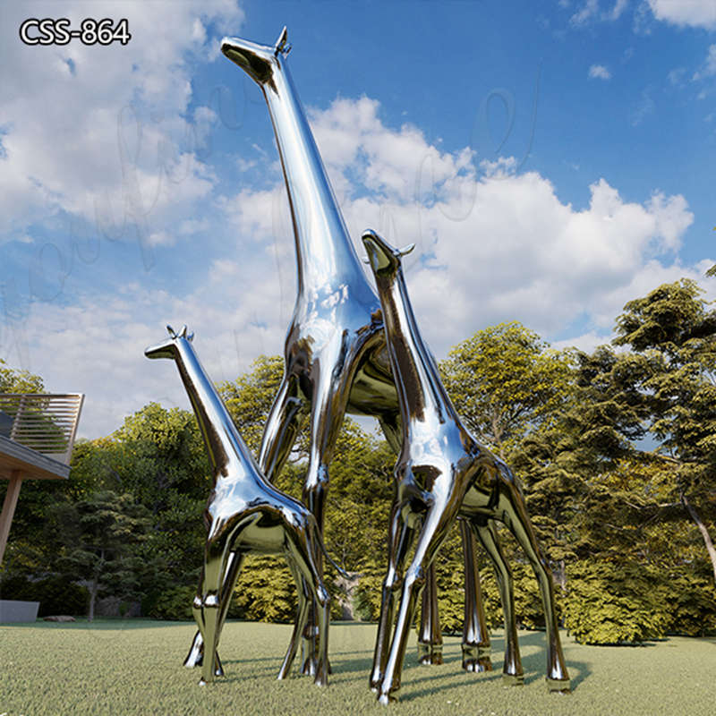 Metal Abstract Outdoor Giraffe Decor Sculpture for Garden CSS-864