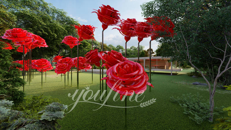 Metal Flower Landscape Sculpture - YouFine Sculpture (3)