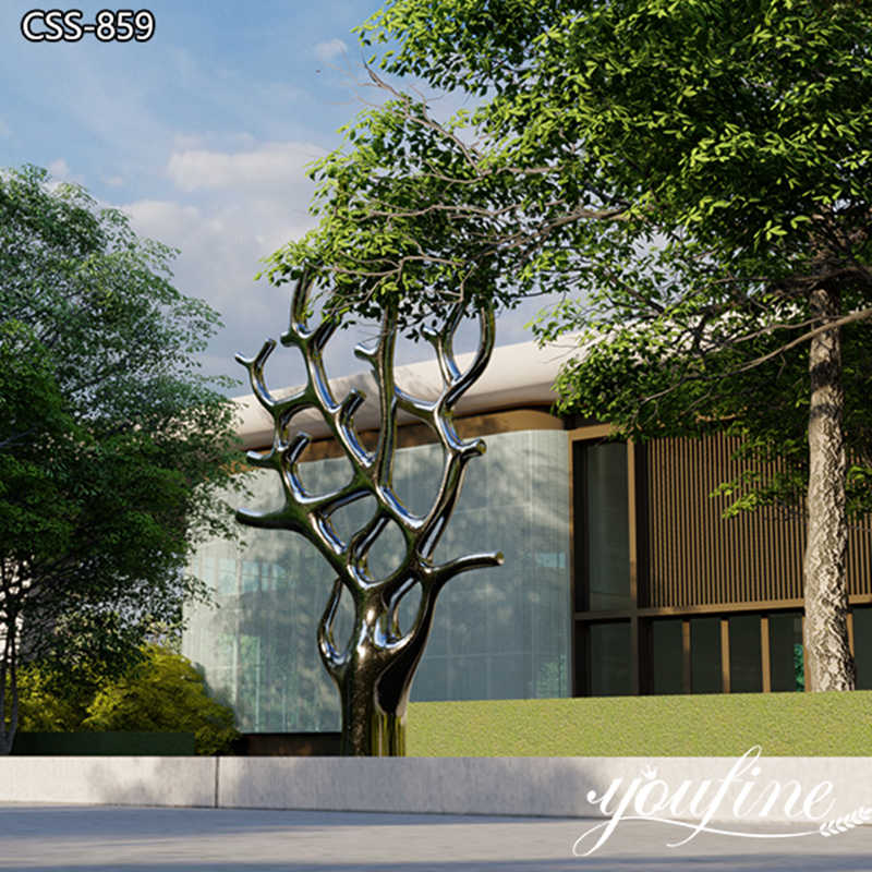 Stainless Steel Abstract Tree Sculpture for Outdoor CSS-859 (2)
