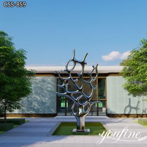 Stainless Steel Abstract Tree Sculpture for Outdoor CSS-859