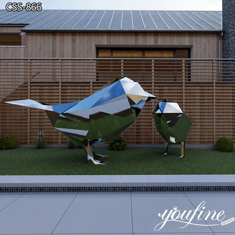 Stainless Steel Geometric Bird Sculpture Supplier CSS-866 (2)