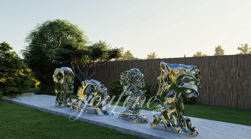 Stainless Steel Rockery Garden Sculpture - YouFine (4)