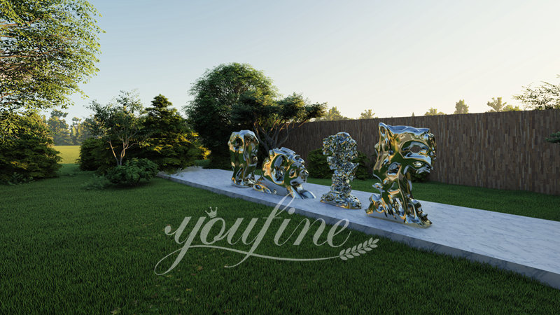 Stainless Steel Taihu Stone Sculpture - YouFine Sculpture (2)