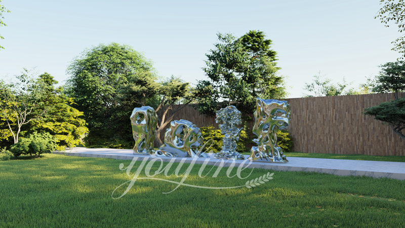 Stainless Steel Taihu Stone Sculpture - YouFine Sculpture (3)