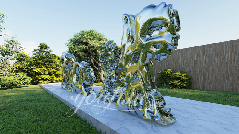 Stainless Steel Taihu Stone Sculpture - YouFine Sculpture (4)