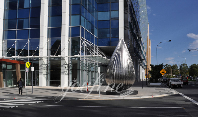 Stainless Steel Water Drop Sculpture - YouFine Sculpture (1)