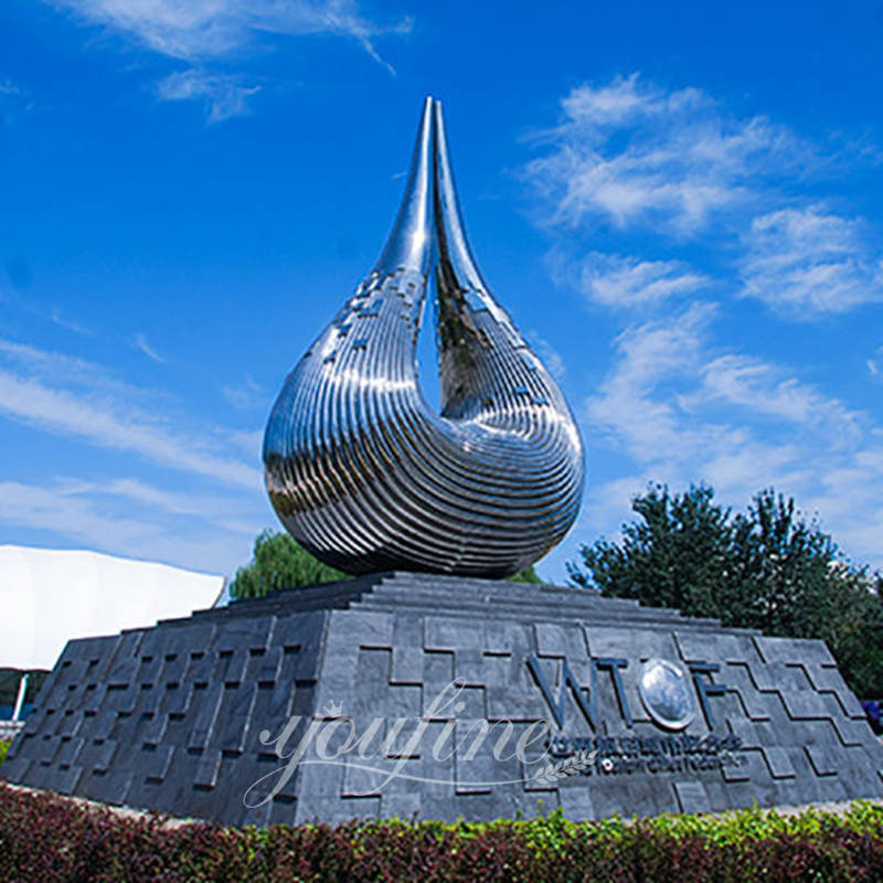 Stainless Steel Water Drop Sculpture - YouFine Sculpture