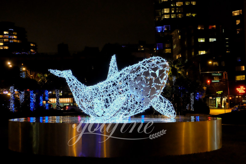 Stainless Steel Whale Sculpture - YouFine Sculpture (2)