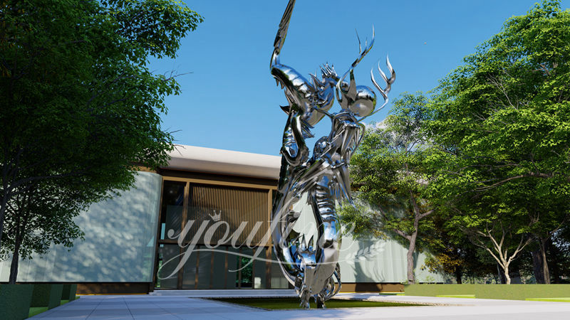 Stainless steel dragon sculpture - YouFine Sculpture (3)