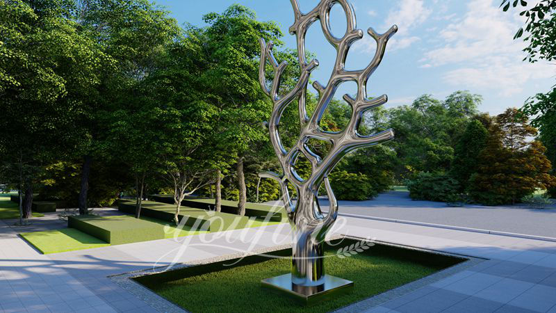 Stainless steel tree sculpture - YouFine Sculpture (2)