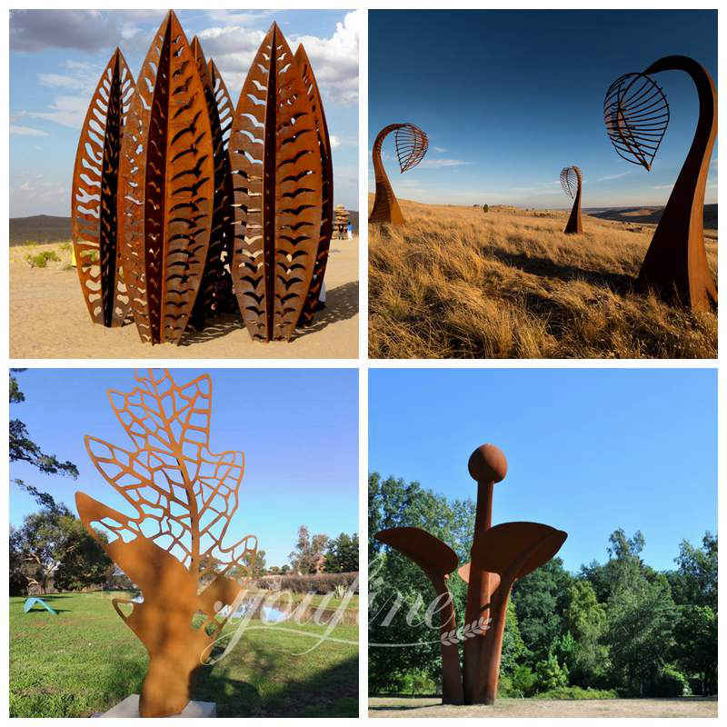 corten leaf sculpture for sale