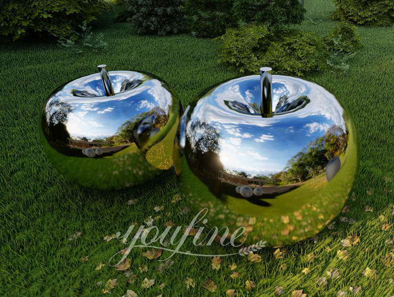 Large Garden Metal Apple Sculpture for Sale CSS-874 - Center Square - 1