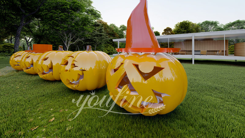 large outdoor metal pumpkins - YouFine Sculpture (2)