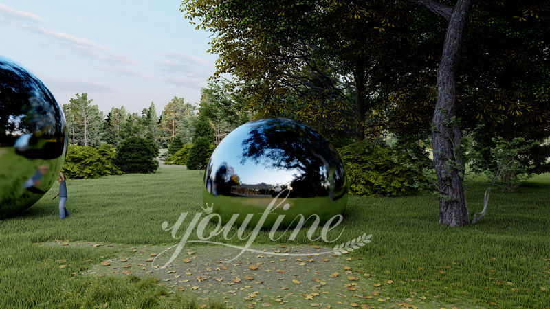 large stainless steel balls for garden - YouFine Sculpture (1)