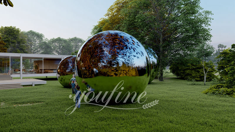 large stainless steel balls for garden - YouFine Sculpture (3)