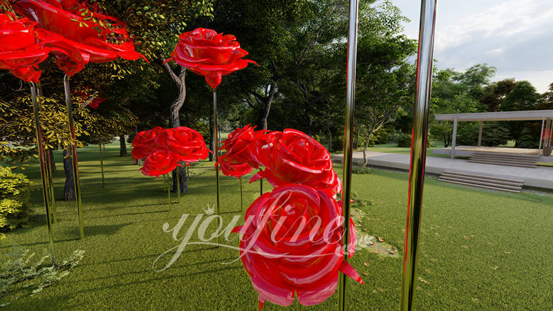 metal rose sculpture - YouFine Sculpture