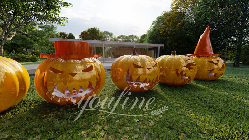outdoor metal pumpkins - YouFine Sculpture (3)