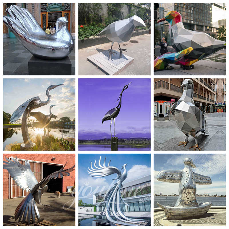 stainless steel bird sculpture - YouFine Sculpture
