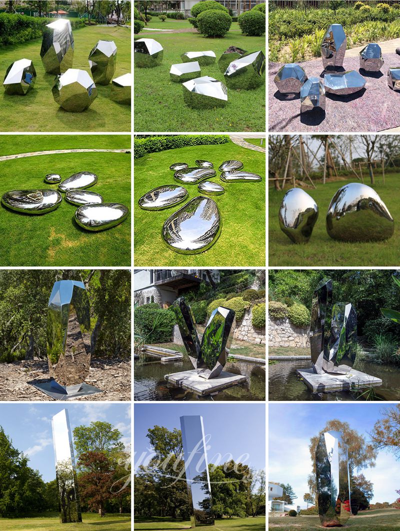 stainless steel stone Sculpture - YouFine Sculpture