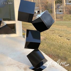 Black Metal Sculpture Stainless Steel Outdoor Decor Supplier CSS-880